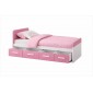 Спальня Адель производства ALIZEL для девочки с кроватью и шкафом в розовом цвете