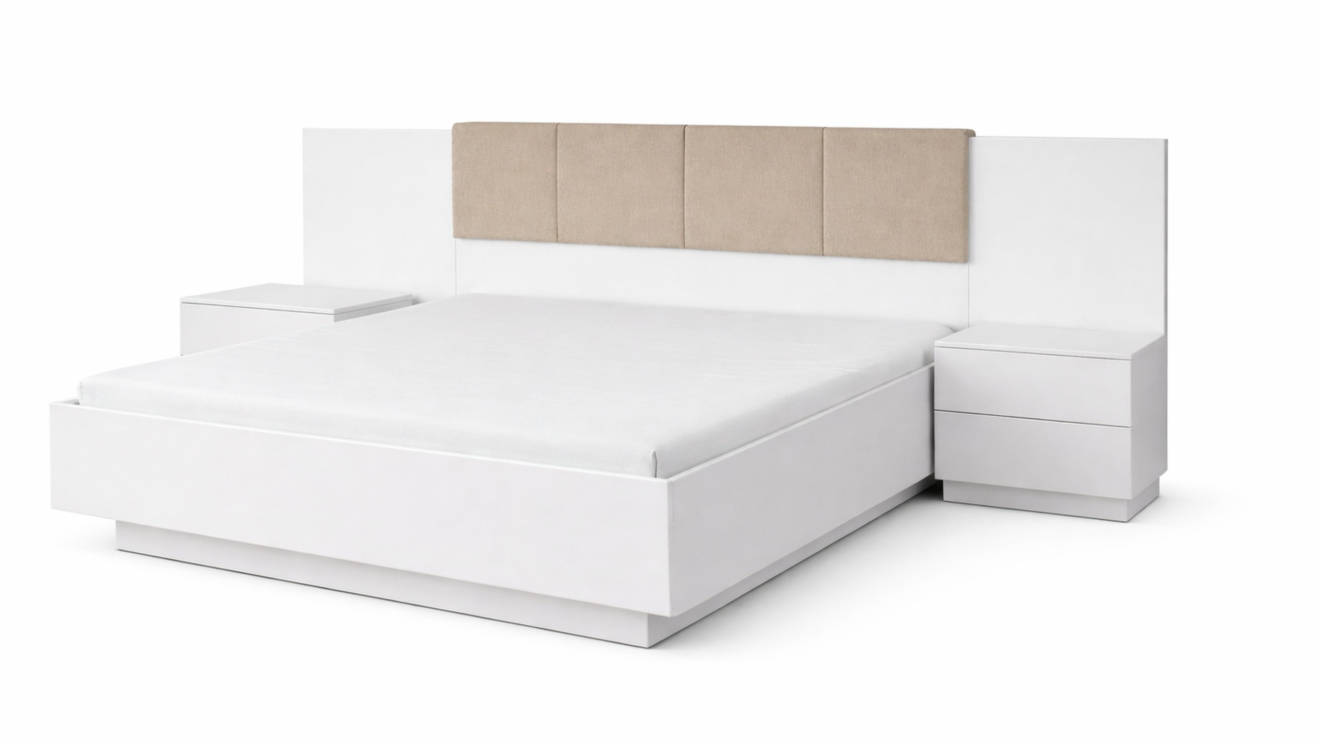 Кровать Вайт 160x200 с 2 прикроватными тумбами